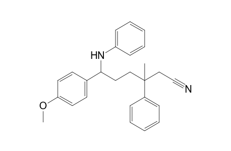 6-anilino-6-(4-methoxyphenyl)-3-methyl-3-phenyl-hexanenitrile