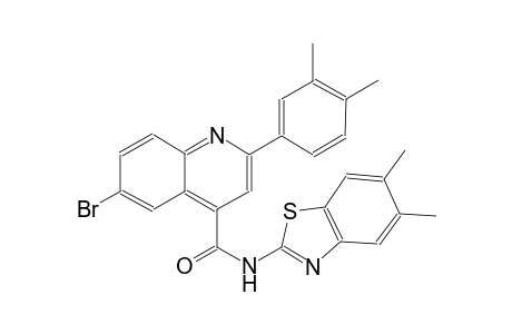 6-bromo-N-(5,6-dimethyl-1,3-benzothiazol-2-yl)-2-(3,4-dimethylphenyl)-4-quinolinecarboxamide