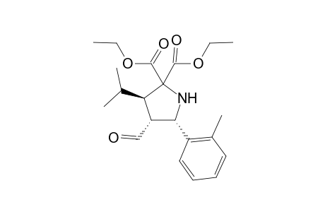 Diethyl (3R,4R,5S)-4-Formyl-3-isopropyl-5-(2-tolyl)pyrrolidine-2,2-dicarboxylate