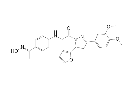5-(2-Furyl)-4,5-dihydro-1-[2-(4-(1-hydroxyiminoethyl)phenylamino)acetyl]-3-(3,4-dimethoxyphenyl)-1H-pyrazole