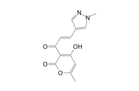 4-hydroxy-6-methyl-3-[(2E)-3-(1-methyl-1H-pyrazol-4-yl)-2-propenoyl]-2H-pyran-2-one