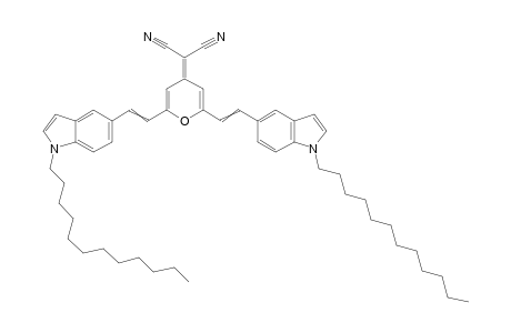 2-[2,6-bis[2-(1-dodecylindol-5-yl)vinyl]pyran-4-ylidene]propanedinitrile