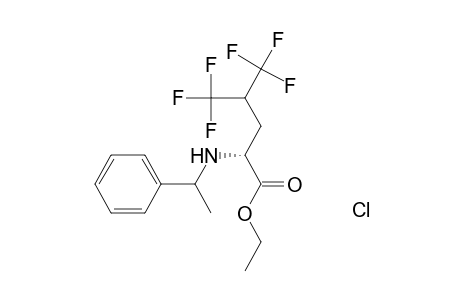 Ethyl (2S)-5,5,5-trifluoro-2-{[(2R)-1-phenylethyl]amino}-4-(trifluoromethyl)pentanoate (hydrochloride)