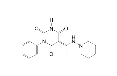 (5E)-1-phenyl-5-[1-(1-piperidinylamino)ethylidene]-2,4,6(1H,3H,5H)-pyrimidinetrione