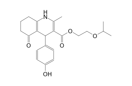 2-isopropoxyethyl 4-(4-hydroxyphenyl)-2-methyl-5-oxo-4,6,7,8-tetrahydro-1H-quinoline-3-carboxylate