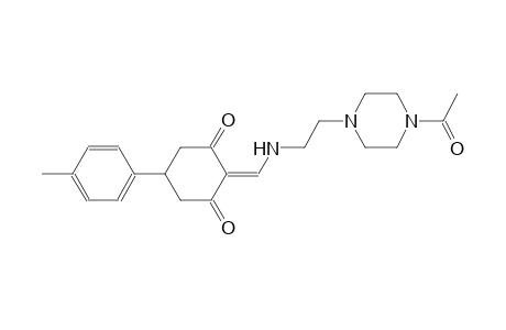 1,3-cyclohexanedione, 2-[[[2-(4-acetyl-1-piperazinyl)ethyl]amino]methylene]-5-(4-methylphenyl)-