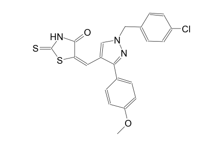 (5E)-5-{[1-(4-chlorobenzyl)-3-(4-methoxyphenyl)-1H-pyrazol-4-yl]methylene}-2-thioxo-1,3-thiazolidin-4-one