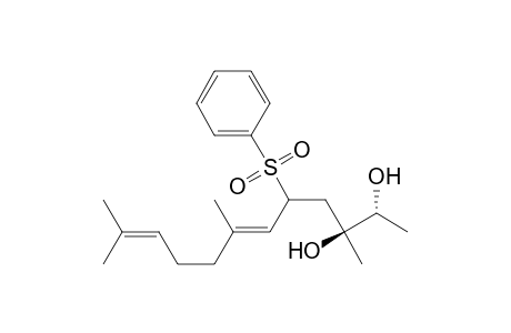 (2R,3S,6E)-3,7,11-trimethyl-5-(phenylsulfonyl)dodeca-6,10-diene-2,3-diol