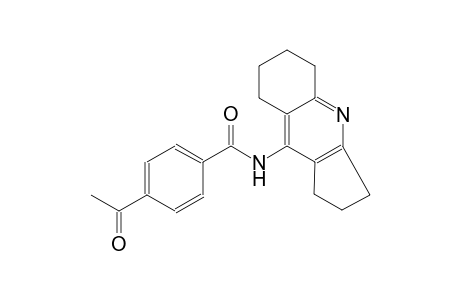 benzamide, 4-acetyl-N-(2,3,5,6,7,8-hexahydro-1H-cyclopenta[b]quinolin-9-yl)-