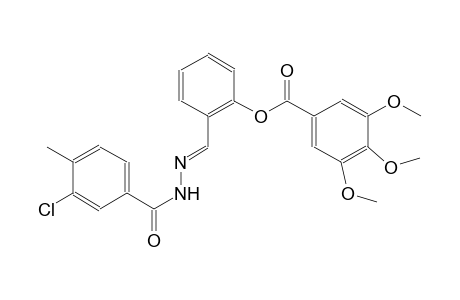 2-{(E)-[2-(3-chloro-4-methylbenzoyl)hydrazono]methyl}phenyl 3,4,5-trimethoxybenzoate
