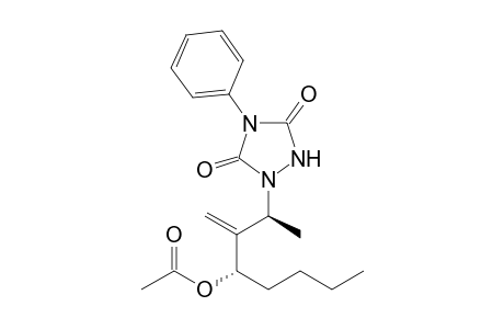 (2S*,4S*)-4-Acetoxy-3-methylene-2-(4'-phenyl-1',2',4'-triazolidine-3',5'-dion-1'-yl)octane