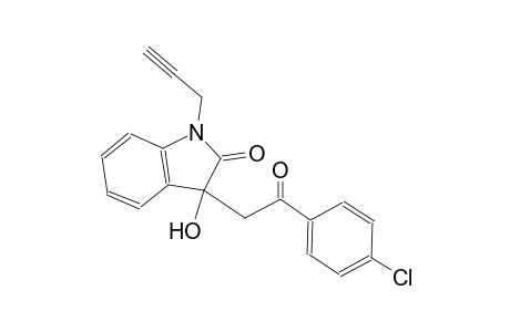 2H-indol-2-one, 3-[2-(4-chlorophenyl)-2-oxoethyl]-1,3-dihydro-3-hydroxy-1-(2-propynyl)-