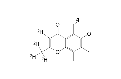 3-DEUTERO-6-HYDROXY-2-TRIDEUTERIOMETHYL-5-MONODEUTERIOMETHYL-7,8-DIMETHYL-4H-4-CHROMENONE