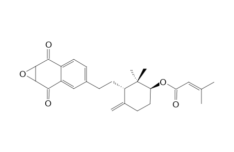 CORDIAQUINONE-F;6-[10-(12,12-DIMETHYL-13-(22-METHYL-21-BUTENOYL)-6-METHENYL-CYClOHEXYL)-ETHYL]-2,3-DIHYDRO-2,3-EPOXY-1,4-NAPHTHALENEDIONE