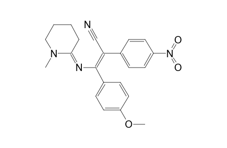 N-Methyl-2-[2-cyano-2-(4-nitrophenyl)-1-(4-methoxyphenyl)-vinylimino]-piperidine