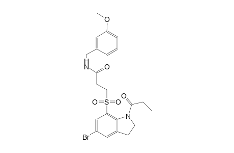 propanamide, 3-[[5-bromo-2,3-dihydro-1-(1-oxopropyl)-1H-indol-7-yl]sulfonyl]-N-[(3-methoxyphenyl)methyl]-