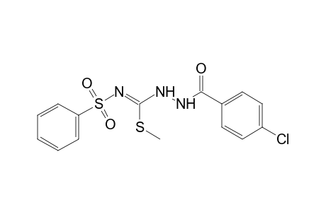 p-chlorobenzoic acid, 2-[1-(methylthio)-N-(phenylsulfonyl)formimidoyl]hydrazide