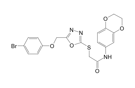 2-({5-[(4-bromophenoxy)methyl]-1,3,4-oxadiazol-2-yl}sulfanyl)-N-(2,3-dihydro-1,4-benzodioxin-6-yl)acetamide