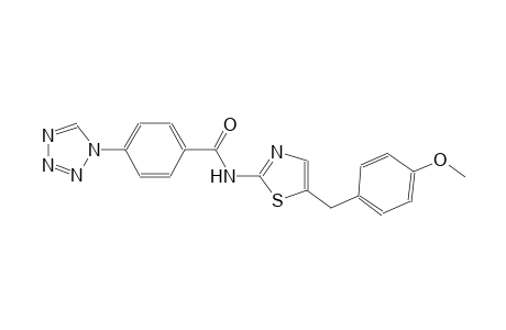 benzamide, N-[5-[(4-methoxyphenyl)methyl]-2-thiazolyl]-4-(1H-tetrazol-1-yl)-