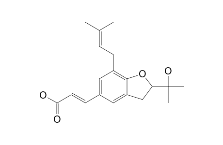 E-3-[2,3-DIHYDRO-2-(1-HYDROXY-1-METHYLETHYL)-7-PRENYL-BENZOFURAN-5-YL]-2-PROPENOIC-ACID
