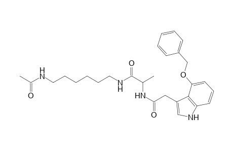 N-Acetyl-N'-{ N-{ [4'-(benzyloxy)-1H-indol-3'-yl]acetyl}-L-alanyl}hexane-1,6-diamine