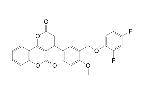 2H,5H-Pyrano[3,2-c][1]benzopyran-2,5-dione, 4-[3-[(2,4-difluorophenoxy)methyl]-4-methoxyphenyl]-3,4-dihydro-
