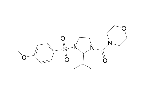 4-({3-[(4-methoxybenzene)sulfonyl]-2-(propan-2-yl)imidazolidin-1-yl}carbonyl)morpholine