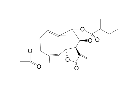GERMACRA-1(10)E,4Z,11(13)-TRIEN-12,6-A-OLIDE,3-B-ACETOXY-8-B-HYDROXY-9-B-(2'-METHYLBUTANOYLOXY)