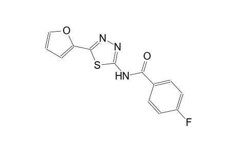 4-fluoro-N-[5-(2-furyl)-1,3,4-thiadiazol-2-yl]benzamide