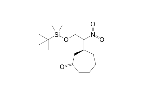 (3S)-3-[2-(tert-Butyldimethylsilyloxy)-1-nitroethyl]cycloheptanone