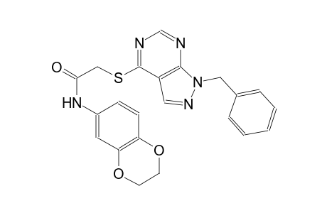 2-[(1-benzyl-1H-pyrazolo[3,4-d]pyrimidin-4-yl)sulfanyl]-N-(2,3-dihydro-1,4-benzodioxin-6-yl)acetamide