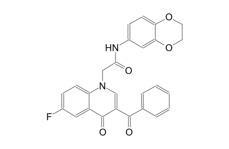 1-quinolineacetamide, 3-benzoyl-N-(2,3-dihydro-1,4-benzodioxin-6-yl)-6-fluoro-1,4-dihydro-4-oxo-