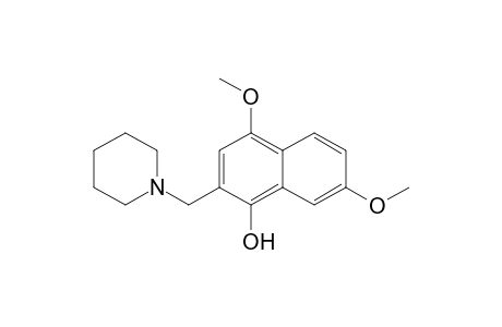 4,7-Dimethoxy-2-(1-piperidinylmethyl)-1-naphthalenol