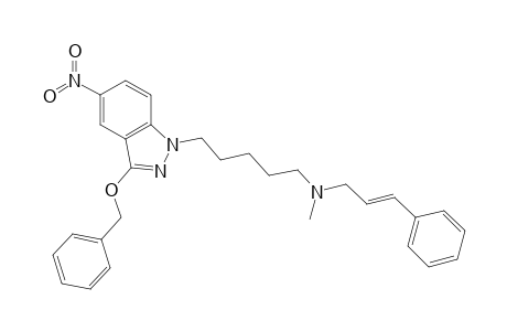 (E)-N-[5-(3-Benzyloxy-5-nitro-1H-indazole-1-yl)pentyl]-N-methyl-3-phenyl-2-propenamine