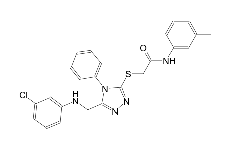 2-({5-[(3-chloroanilino)methyl]-4-phenyl-4H-1,2,4-triazol-3-yl}sulfanyl)-N-(3-methylphenyl)acetamide