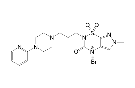 6-METHYL-2-[3-[1-[4-(2-PYRIDYL)-PIPERAZINYL]]-PROPYL]-4,6-DIHYDROPYRAZOLO-[4,3-E]-[1,2,4]-THIADIAZIN-3(4H)-ONE-1,1-DIOXIDE-MONO-HYDROBROMIDE