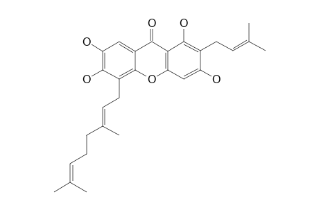 COCHINCHINONE-B;1,3,6,7-TETRAHYDROXY-2-(3-METHYL-2-BUTENYL)-5-(3,7-DIMETHYL-2,6-OCTADIENYL)-XANTHONE