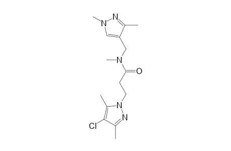 3-(4-Chloranyl-3,5-dimethyl-pyrazol-1-yl)-N-[(1,3-dimethylpyrazol-4-yl)methyl]-N-methyl-propanamide