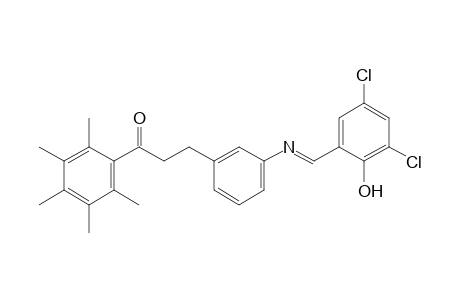 3-{m-[(3,5-dichlorosalicylidene)amino]phenyl}-2',3',4',5',6'-pentamethylpropiophenone