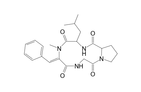 Cyclo(L-prolyl-L-leucyl-N-methyl-(Z)-dehydrophenyl-alanylglycyl)