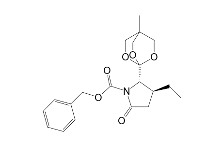 (2S,3S)-2-(4-Methyl-2,6,7-trioxabicyclo[2.2.2]oct-1-yl)-5-oxo-3-ethylpyrrolidine-1-carboxylic acid benzyl ester