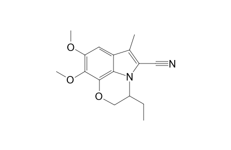 3-Ethyl-8,9-dimethoxy-6-methyl-3,4-dihydropyrrolo[1,2,3-de]-2H-1,4-benzoxazine-5-carbonitrile