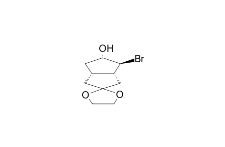 2-EXO-BROMO-3-ENDO-HYDROXYBICYCLO[3.3.0]OCTAN-7-ONE, ETHYLENE KETAL