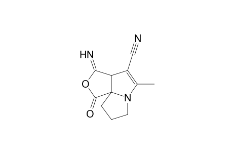 3-Azanylidene-5-methyl-1-oxidanylidene-3a,7,8,9-tetrahydrofuro[3,4-h]pyrrolizine-4-carbonitrile