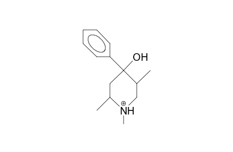 .beta.-1,2,5-Trimethyl-4-phenyl-4-hydroxy-piperidinium cation