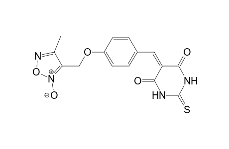 5-[4-[(4-methyl-2-oxido-furazan-2-ium-3-yl)methoxy]benzylidene]-2-thioxo-hexahydropyrimidine-4,6-quinone