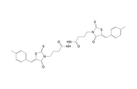 4-[(5Z)-5-(4-methylbenzylidene)-4-oxo-2-thioxo-1,3-thiazolidin-3-yl]-N'-{4-[(5Z)-5-(4-methylbenzylidene)-4-oxo-2-thioxo-1,3-thiazolidin-3-yl]butanoyl}butanohydrazide