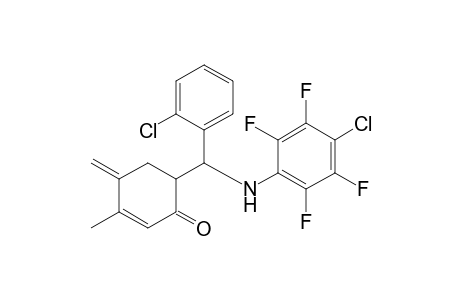 6-[(2-Chlorophenyl)(4-chloro-2,3,5,6-tetrafluorophenylamino)methyl]-3-methyl-4-methylenecyclohex-2-enone