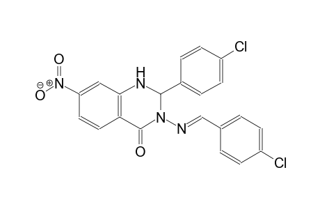 2-(4-Chlorophenyl)-3-[(E)-(4-chlorophenyl)methyleneamino]-7-nitro-1,2-dihydroquinazolin-4-one
