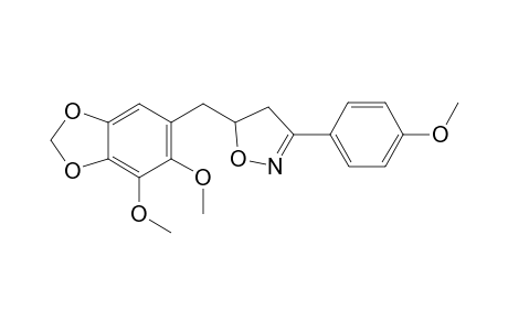 5-[(6,7-Dimethoxy-1,3-benzodioxol-5-yl)methyl]-3-(4-methoxyphenyl)-4,5-dihydroisoxazole